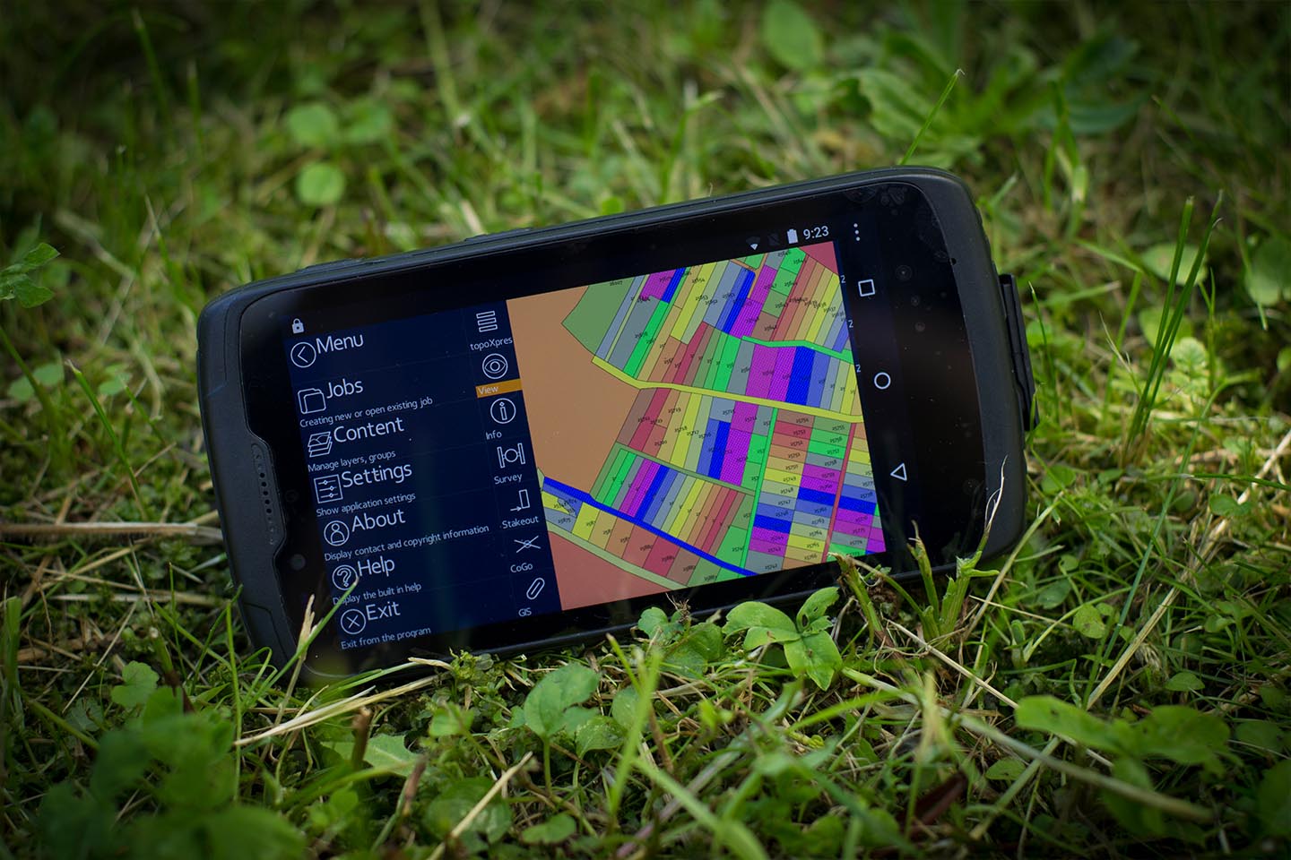 topoXpress on a high precision mobile device